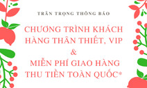 Trở thành khách hàng thân thiết & VIP để nhận được nhiều ưu đãi