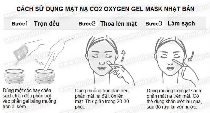 Cách sử dụng Mặt nạ lăn Kim Co2 Oxygen Gel Mask từ Sanso Nhật Bản 